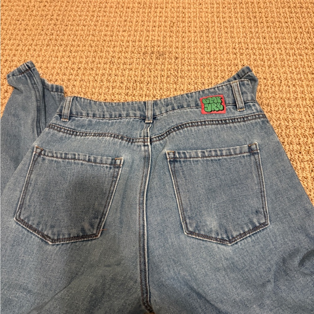 Blue Denim Jeans with Unique Patch